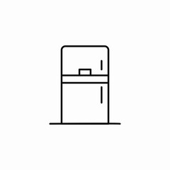 household fridge freezer icon sign vector