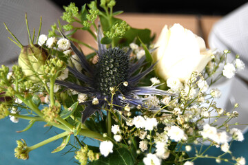 Purple and Green Wedding Floral Arrangements
