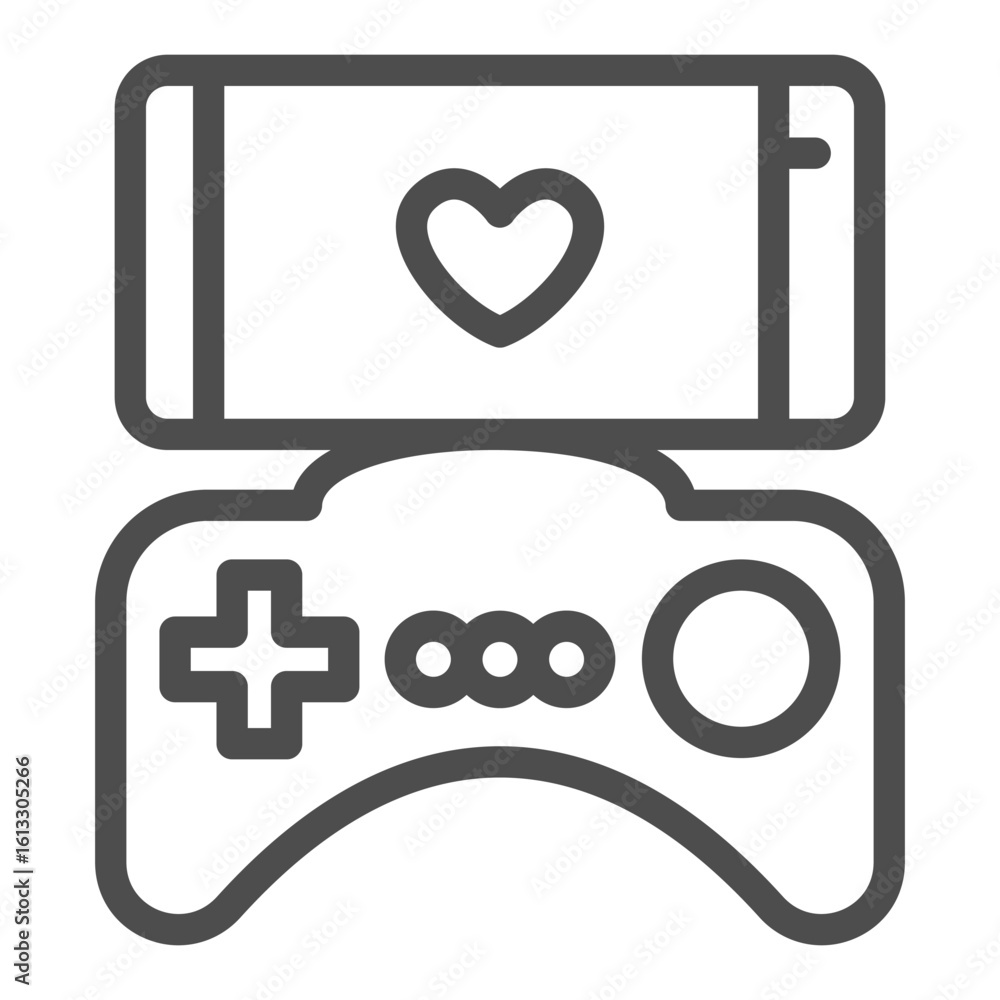 Poster drone copter with control joystick line icon, portable electronics concept, quadcopter and gamepad s