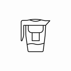 water filter pitcher icon sign vector