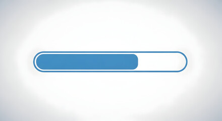 Progress bar loading concept blue white digital interface illustration