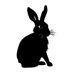 Naklejka premium bunny clip art silhouette