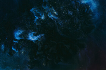 Abstract background. Dark blue cosmic sky, outer space