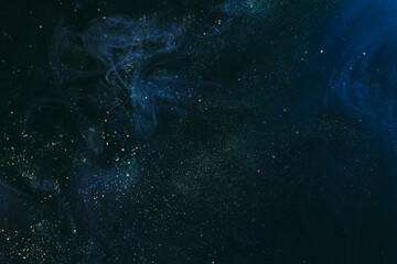 Abstract background. Dark blue cosmic sky, outer space