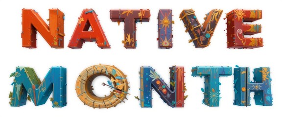 Native american heritage day text  banner, poster, card, background content for social media with the text 25 November native american heritage day.