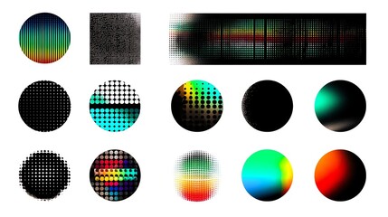 A collection of vibrant abstract patterns and textures suitable for various designs.