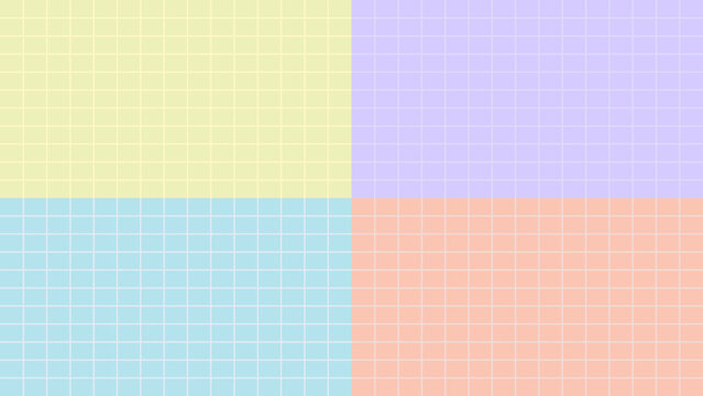 Minimalist geometric background featuring a white grid pattern on four pastel color blocks. This clean and trendy design is perfect for school notes, digital journaling, or scrapbooking