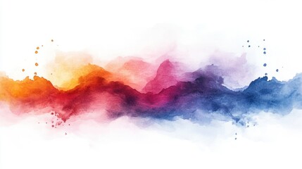 Vibrant abstract watercolor wave in gradient of colors for creative design and art projects. World Photography Day