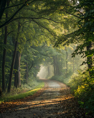 Obraz premium road in the forest