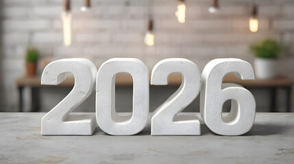 2026 New Year's Eve, Upcoming Year, White Numbers