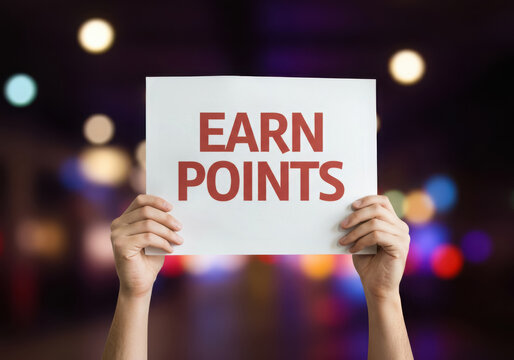 Earn points promotion concept for loyalty program reward system offer