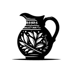Rustic Clay Jug Vector Illustration