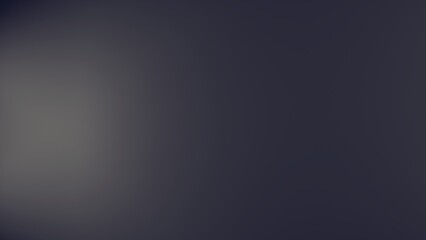 Minimalistic 3D render of a soft dark-to-darker gradient background with a faint spotlight glow on the left. Smooth matte surface creates a calm, neutral ambiance. Ideal as a copyspace, backdrop for