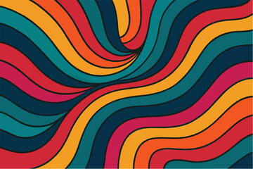 Colorful and Abstract Wavy Patterns Modern and Retro Designs