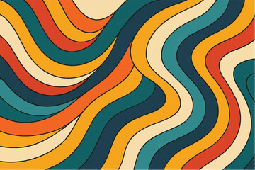 Colorful and Abstract Wavy Patterns Modern and Retro Designs