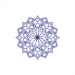 Intricate black mandala icon design with geometric patterns