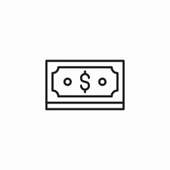 dollar bill currency icon sign vector