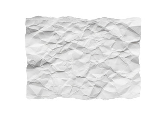 Obraz premium White, crumpled, torn paper with rough edges, deep creases, and subtle texture variations, captured in an ultra-realistic UHD top-down photograph, isolated on a transparent plain with no casting