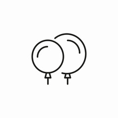 party helium balloons icon sign vector