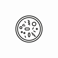 petri dish bacteria icon sign vector