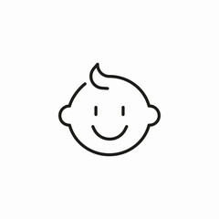 smiling baby boy icon sign vector
