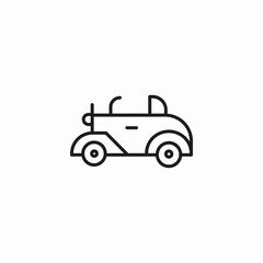 vintage car  icon sign vector