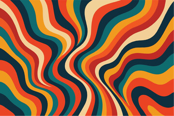 Colorful and Abstract Wavy Patterns Modern and Retro Designs