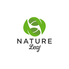 Nature Leaf Logo Leaves Icon Concept Design Garden Park Eco Company Logo Organic Herbal Pharmacy Logo