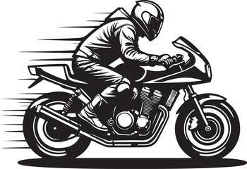 Rider racing motorcycle speed motion vector