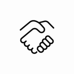 handshake deal agreement icon sign vector