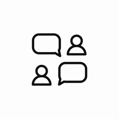 people chatting bubbles icon sign vector