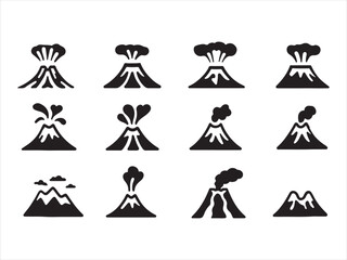 Volcano Icons Set