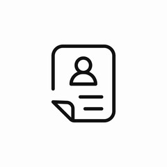 user profile document icon sign vector
