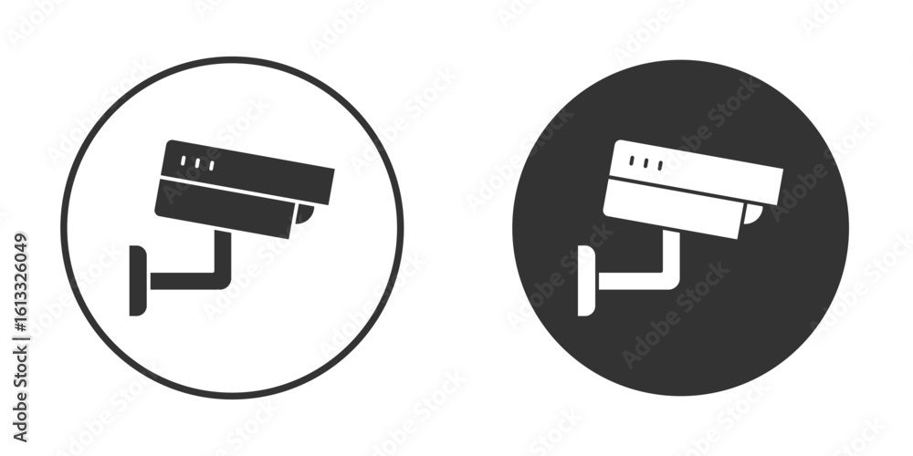 Aufkleber security camera icon vector graphics in trendy flat design.