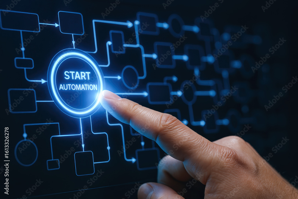 Poster start automation process combining technology and system innovation for control and efficient progre