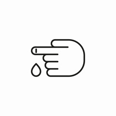 blood test finger icon sign vector