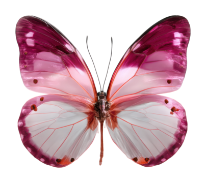 Colorful butterfly display nature isolated on transparent background, png