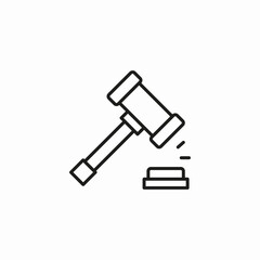 gavel court justice icon sign vector