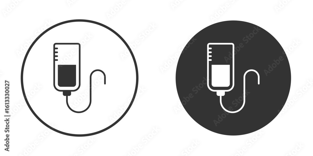 Poster intravenous icon vector graphics in trendy flat design.