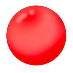 A red glass ball, png file.
