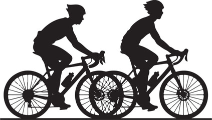 Obraz premium Cyclists racing bicycles athletic sport cycling