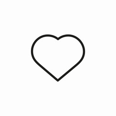 outline heart shape icon sign vector