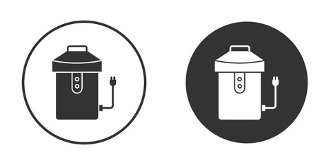Garbage disposal icon vector graphics in trendy flat design.