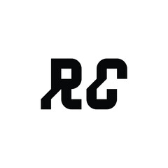 RC monogram logo design letter text name symbol monochrome logotype alphabet character simple logo