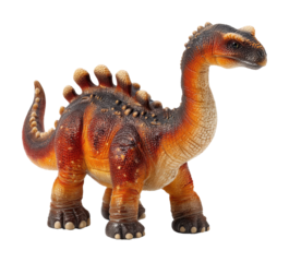 Dinosaur action figure home display toy model colorful environment isolated on transparent background, png