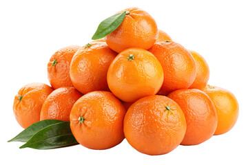  pile of fresh oranges isolated on background white