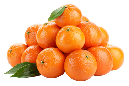  pile of fresh oranges isolated on background white