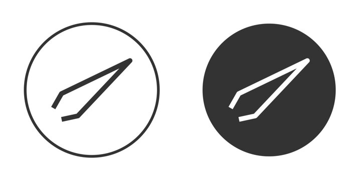 Eyebrow tweezers icon vector graphics in trendy flat design.