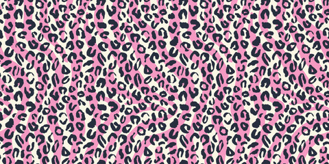 Hand Drawn animal skin and fur print seamless pattern with nature whimsical shapes, spots, dots and lines with textures. Vibrant jungle boho print. Modern exotic collage geometric vector illustration © anya