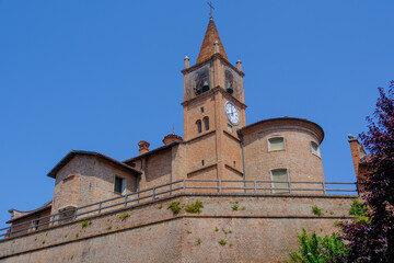 Historic church of Saints Felice and Agata at Oviglio, Alessandria province, Italy